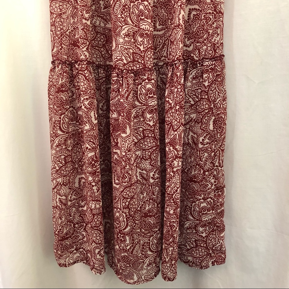 Who What Wear, Red & Ivory Sheer Dress, XS - Picture 4 of 7